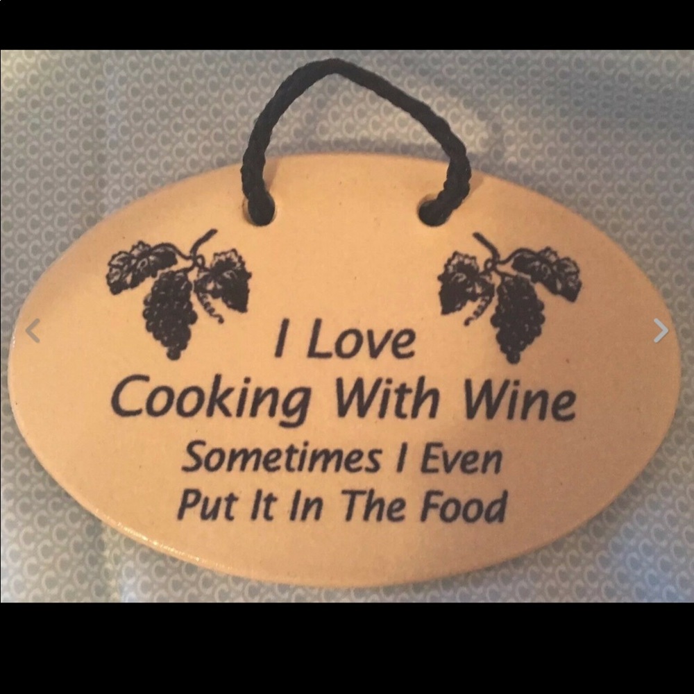 New Funny Wine & Cooking Sign